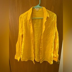 Yellow button down- L